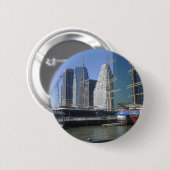 都市港のボート 缶バッジ (正面&裏面)