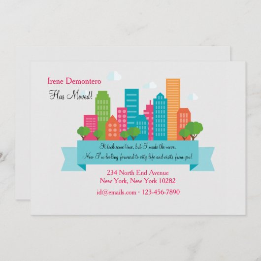 都市生活の移動発表を愛して下さい 案内状 (正面/裏面)