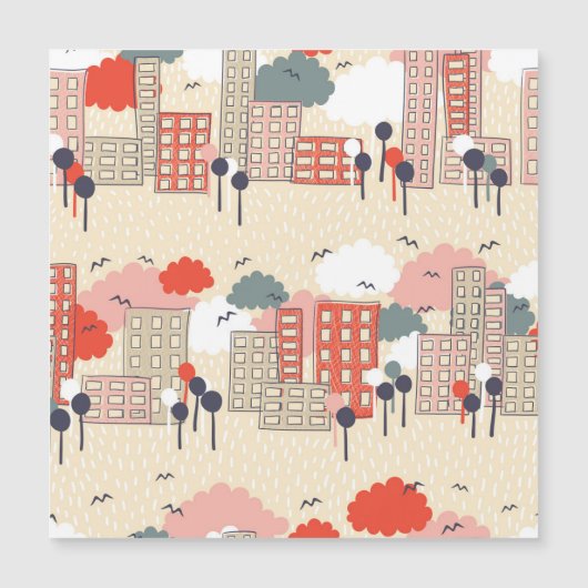 都市生活：シームレスパターン (正面)