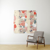 都市生活：シームレスパターン タペストリー (インサイチュ(横))