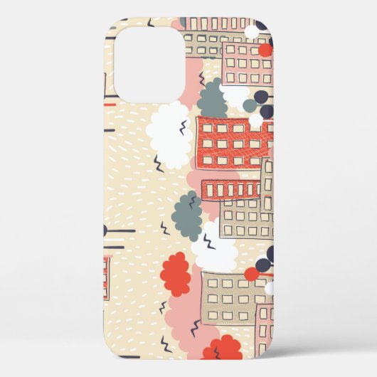 都市生活:シームレスパターン Case-Mate iPhoneケース (裏面)