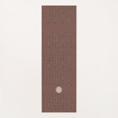 都市産自然業暗色モ素朴ノグラム ヨガマット (正面)