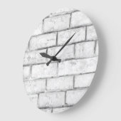 都市白い煉瓦モダン ラージ壁時計 (傾斜)
