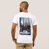 都市白のTシャツ Tシャツ (裏面フル)