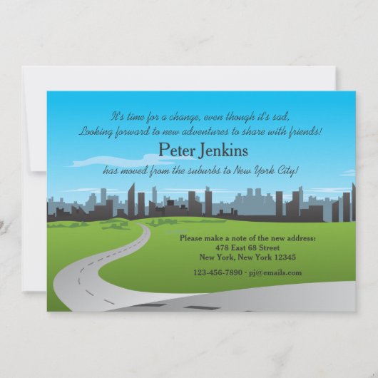 都市移動発表への移動 案内状 (正面)