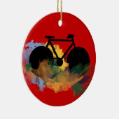 都市自転車アートグラフィックイラストレーション セラミックオーナメント (右)