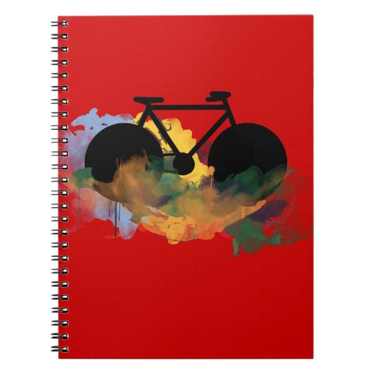 都市自転車アートグラフィックイラストレーション ノートブック (正面)