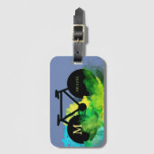 都市自転車アートグラフィックイラストレーション ラゲッジタグ (正面縦)