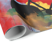 都市自転車アートグラフィックイラストレーション ラッピングペーパー (ロールコーナー)