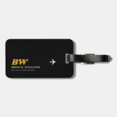 都市自転車モノグラムブラック ラゲッジタグ (裏面横)