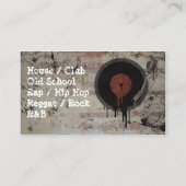 都市落書きのターンテーブルDJの名刺 名刺 (裏面)