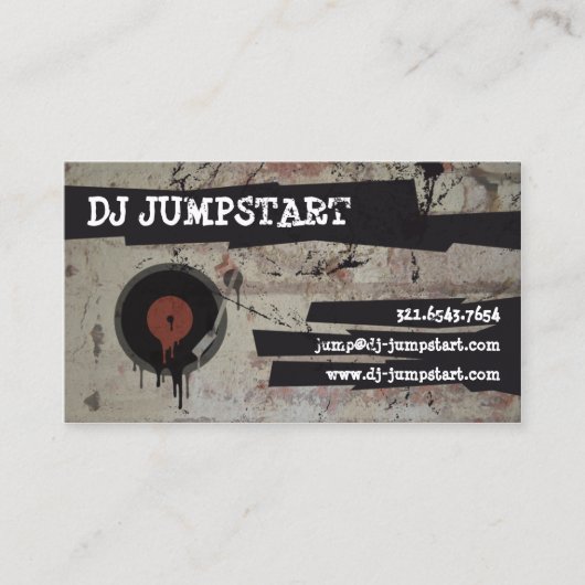 都市落書きのターンテーブルDJの名刺 名刺 (正面)