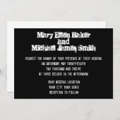 都市落書きの結婚式招待状 招待状 (正面/裏面)