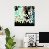 都市落書き消しポスター ポスター (ホームオフィス)