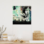 都市落書き消しポスター ポスター (キッチン)