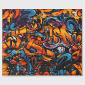 都市落書き爆発 ラッピングペーパー (フラット)