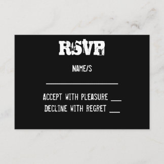 都市落書きRSVPカード 出欠カード