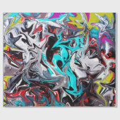 都市街並みグラフィティパーティー ラッピングペーパー (フラット)