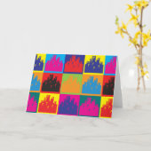 都市計画ポップ・アートの芸術 カード (黄色い花)