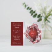 都市赤いファンタジーのドラゴンの卒業の招待状 招待状 (スタンド正面)