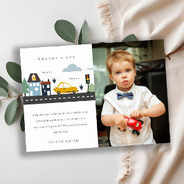 都市車の道路の写真任意の年齢誕生日 サンキューカード