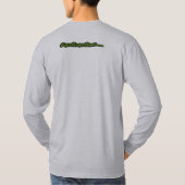 都市迷彩柄のアメリカヘラジカのスカル Tシャツ (裏面)