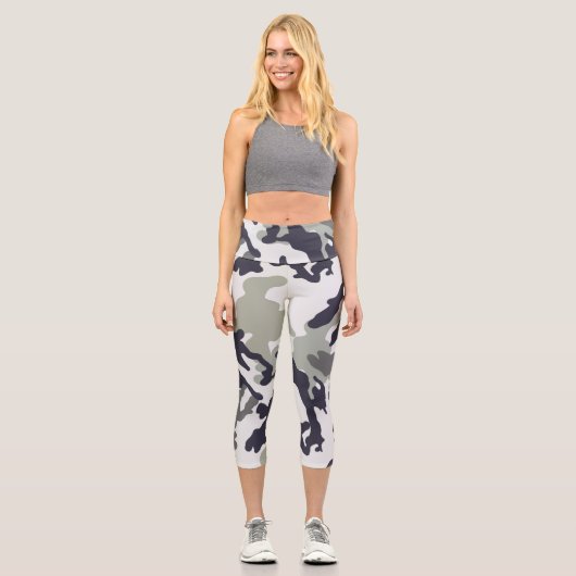 都市迷彩柄パターン カプリレギンス (正面)