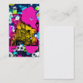 都市都市グラフィティ絵を描（ばちゃばちゃ）跳ねるデザインカラフル 名刺 (正面/裏面)