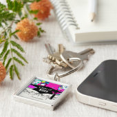 都市都市グラフィティ絵を描（ばちゃばちゃ）跳ねる卒業 キーホルダー (側面)