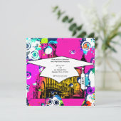 都市都市グラフィティ絵を描(ばちゃばちゃ)跳ねる卒業 招待状 (スタンド正面)