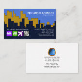 都市都市スカイラインのシルエットの兵站学 名刺 (正面/裏面)