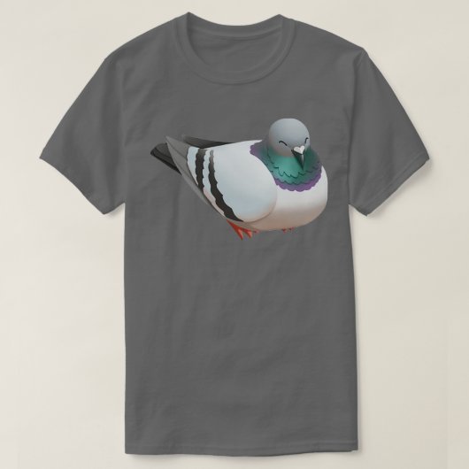 都市野生動物ハト Tシャツ (デザイン正面)