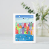 都市雪の嵐 ポストカード (スタンド正面)