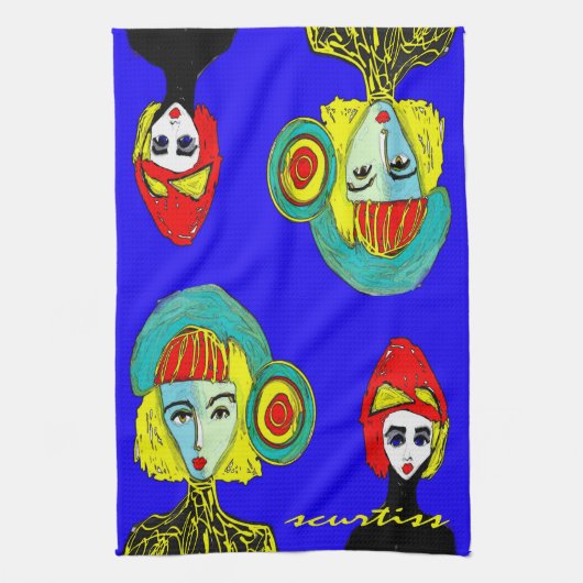 都市顔の台所タオル キッチンタオル (縦)