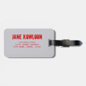 都市香港の九龍タクシー ラゲッジタグ (裏面横)