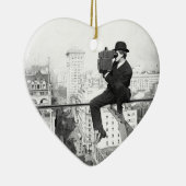 都市高層ヴィンテージの写真の旧式なカメラ セラミックオーナメント (右)