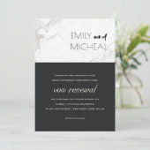 都市黒白大理石誓の更新招待状 サンキューカード (スタンド正面)