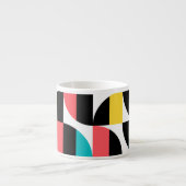 都市、トレンディー、カラフル、グラフィックモダンパターン エスプレッソカップ (正面)