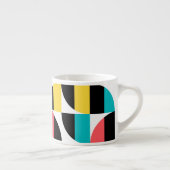 都市、トレンディー、カラフル、グラフィックモダンパターン エスプレッソカップ (右)