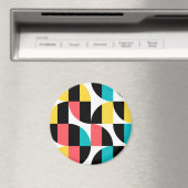 都市、トレンディー、カラフル、グラフィックモダンパターン マグネット (インサイチュ (食洗機))