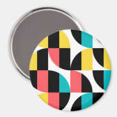 都市、トレンディー、カラフル、グラフィックモダンパターン マグネット (正面/裏面)