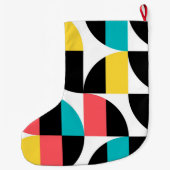 都市、トレンディー、カラフル、グラフィックモダンパターン ラージクリスマスストッキング (裏面)