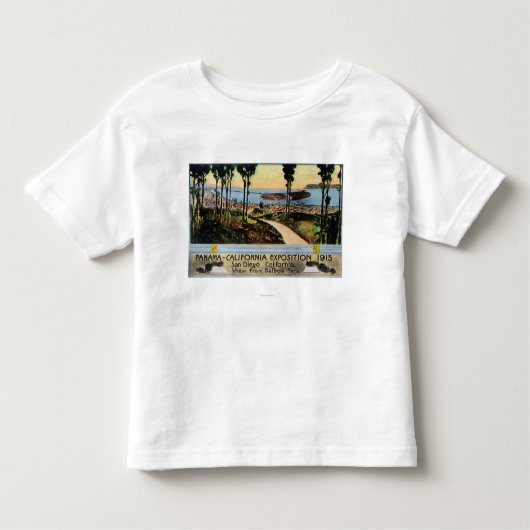 都市、パナマカリフォルニア博覧会のバルボア公園の眺め トドラーTシャツ (正面)