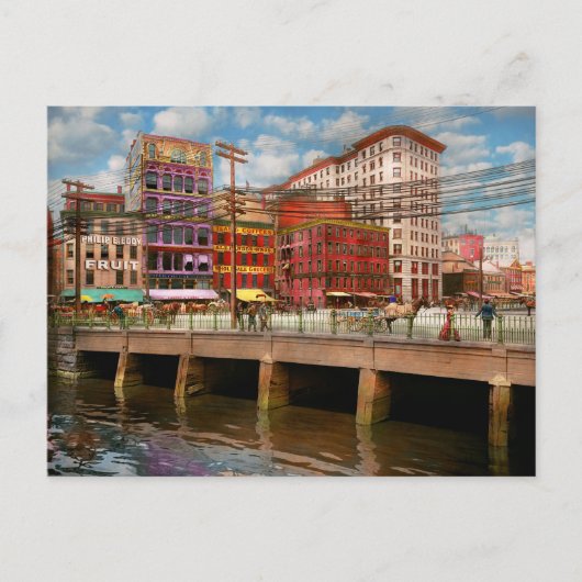 都市 - プロビデンス - ロードアイランド州 -クロフォードストリートブリッジ 1906 ポストカード (正面)