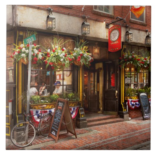 都市-ボストンMA -緑ドラゴンの居酒屋 タイル (正面)