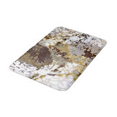 都市、モダン抽象芸術パターン、白、茶色の金ゴールド バスマット (アングル)