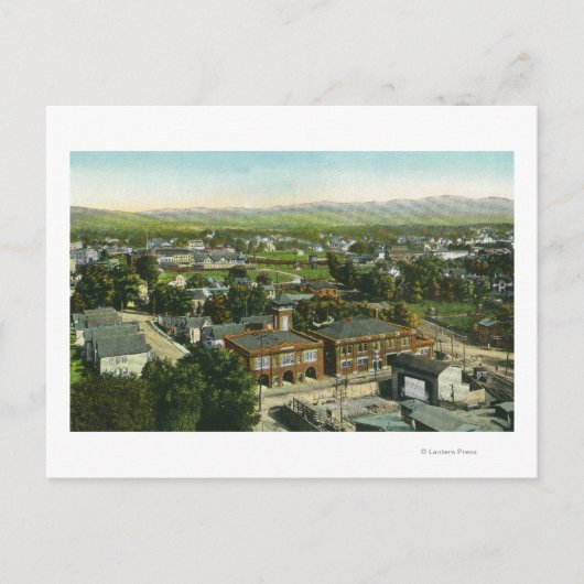 都市、消防署、自治体の航空写真 ポストカード (正面)