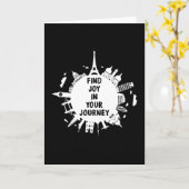 都市 風景 イラスト 面白い プレゼント カード (黄色い花)