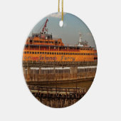 都市- NY -スタテン島フェリー セラミックオーナメント (右)