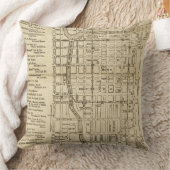 都心のイリノイのシカゴの旧式で素朴な地図 クッション (ブランケット)